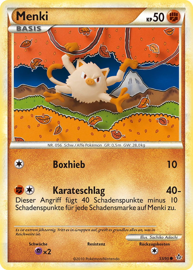 Menki 53 — Entfesselt (German Pokémon TCG card)