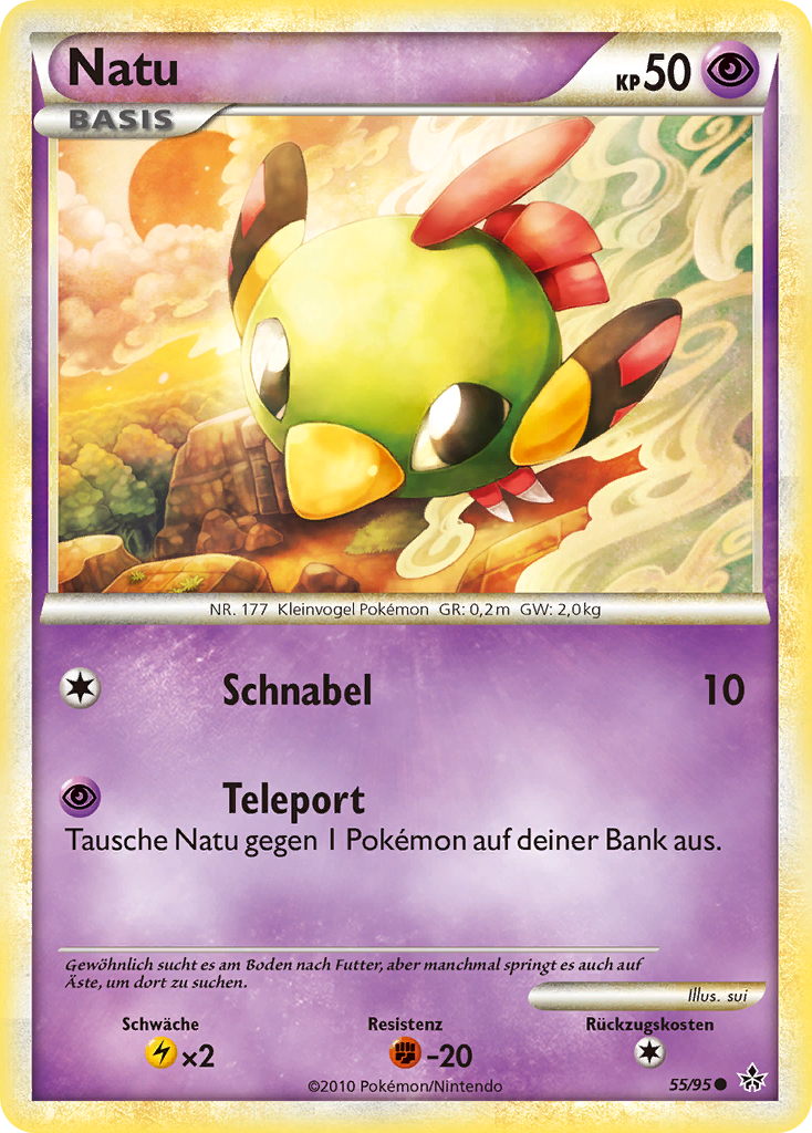 Natu 55 — Entfesselt (German Pokémon TCG card)