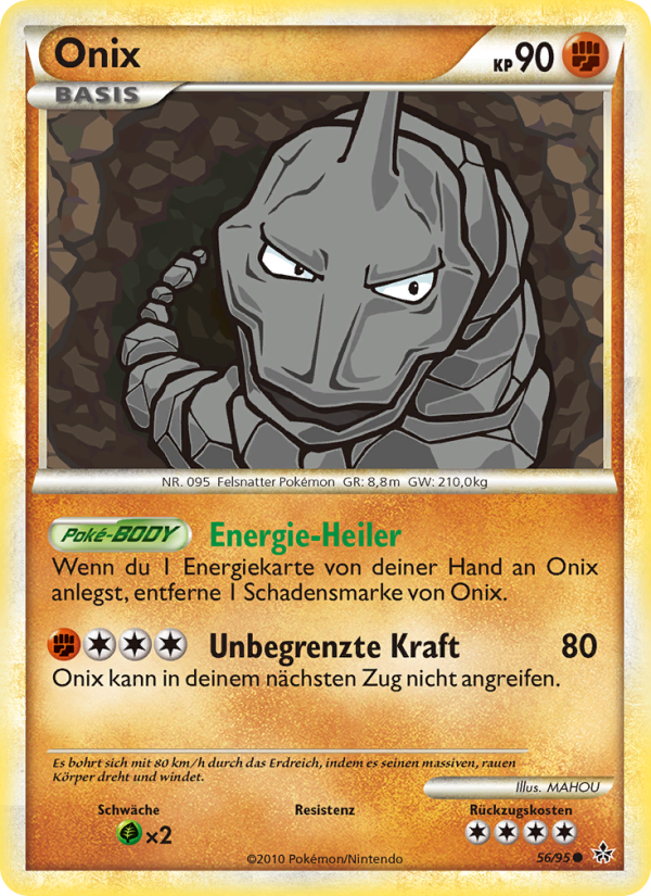 Onix 56 — Entfesselt (German Pokémon TCG card)