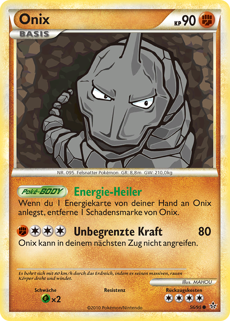 Onix 56 — Entfesselt (German Pokémon TCG card)