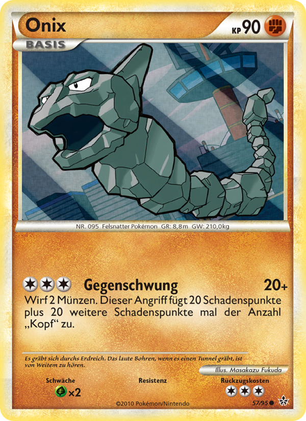 Onix 57 — Entfesselt (German Pokémon TCG card)