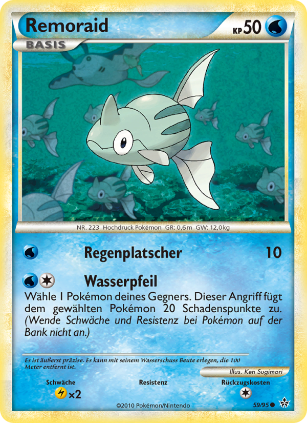 Remoraid 59 — Entfesselt (German Pokémon TCG card)
