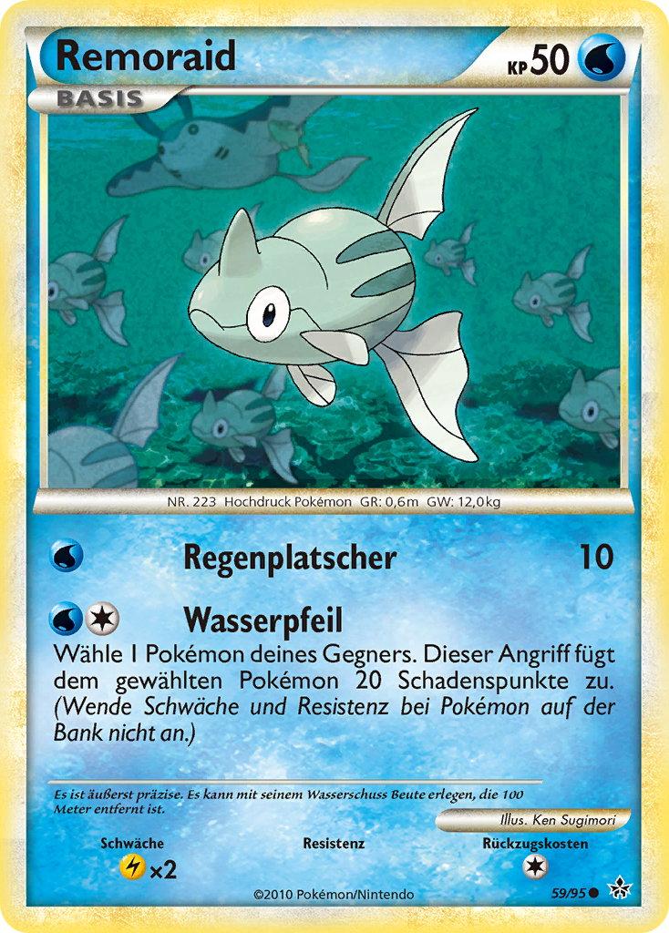 Remoraid 59 — Entfesselt (German Pokémon TCG card)
