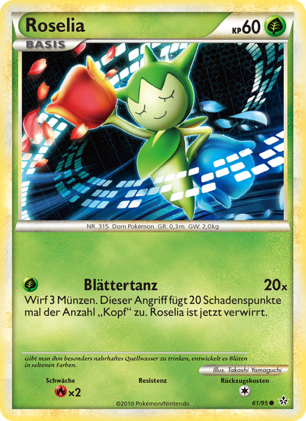 Roselia 61 — Entfesselt (German Pokémon TCG card)