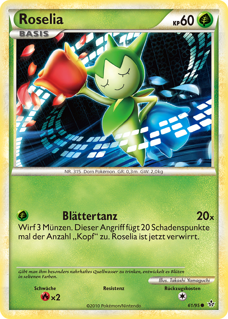 Roselia 61 — Entfesselt (German Pokémon TCG card)