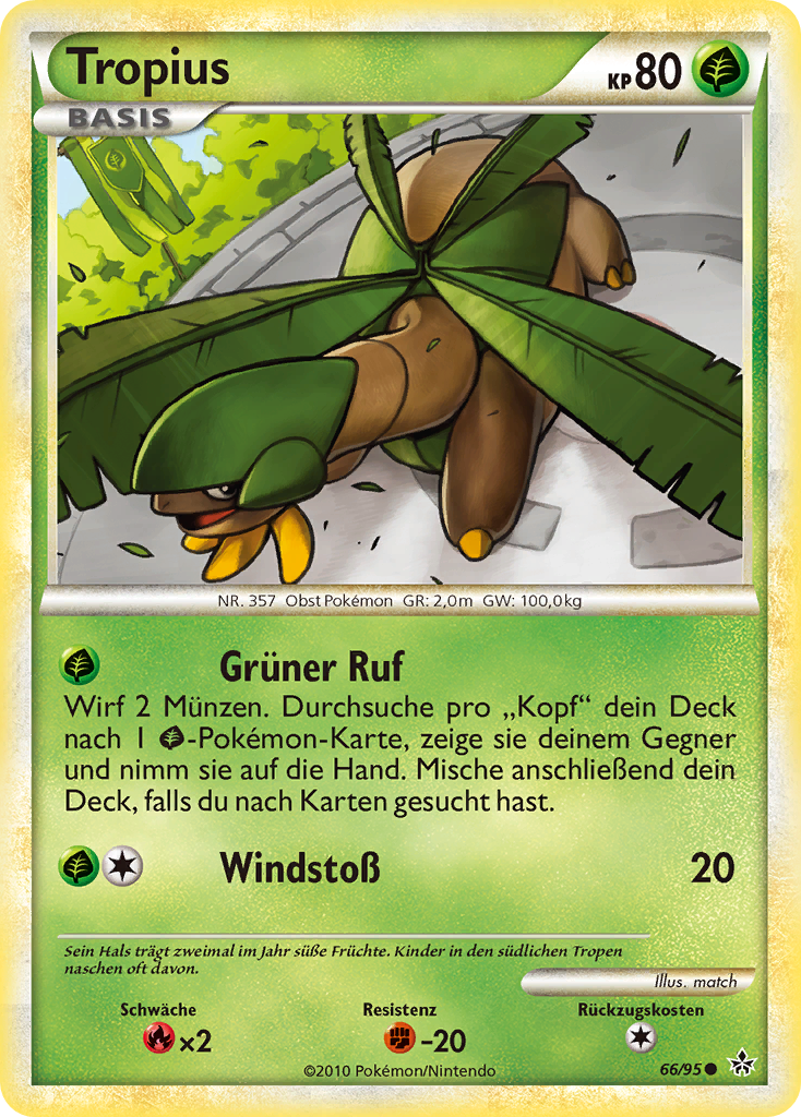 Tropius 66 — Entfesselt (German Pokémon TCG card)