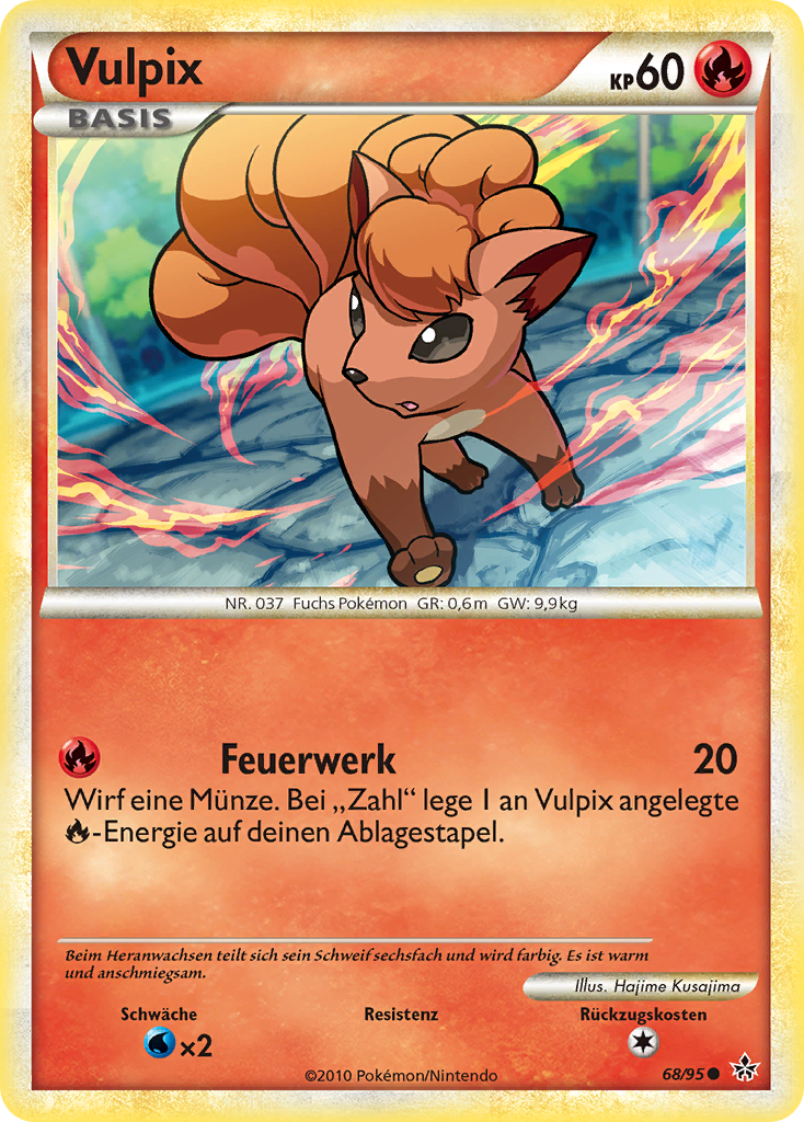 Vulpix 68 — Entfesselt (German Pokémon TCG card)