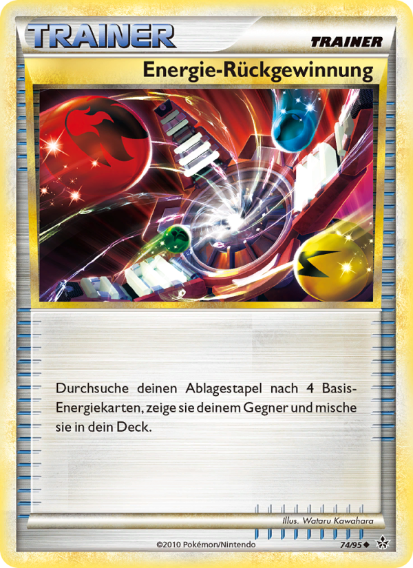Energie-Rückgewinnung 74 — Entfesselt (German Pokémon TCG card)