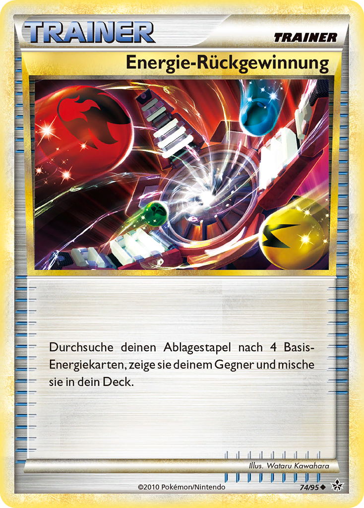 Energie-Rückgewinnung 74 — Entfesselt (German Pokémon TCG card)