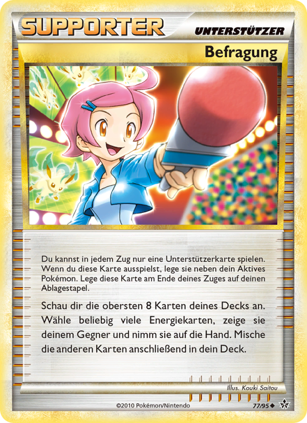 Befragung 77 — Entfesselt (German Pokémon TCG card)