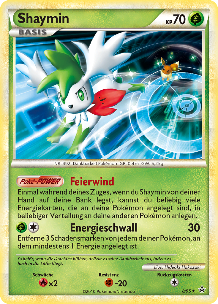 Shaymin 8 — Entfesselt (German Pokémon TCG card)