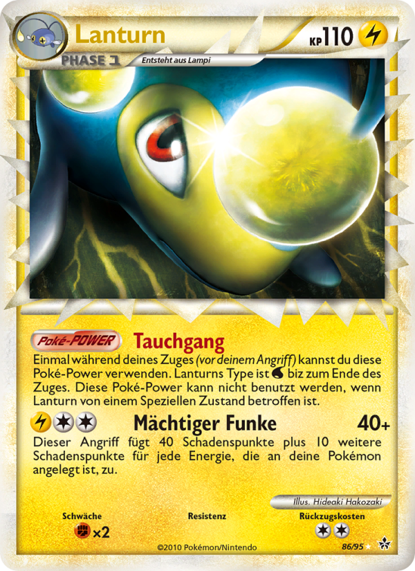 Lanturn 86 — Entfesselt (German Pokémon TCG card)