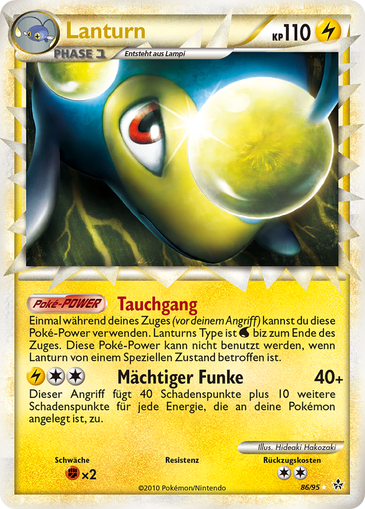 Lanturn 86 — Entfesselt (German Pokémon TCG card)