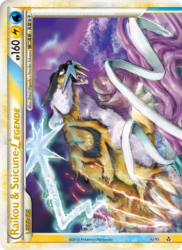 Raikou & Suicune LEGENDE 92 — Entfesselt (German Pokémon TCG card)