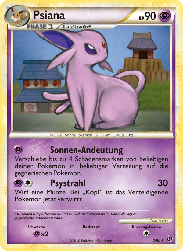 Psiana 2 — Unerschrocken (German Pokémon TCG card)