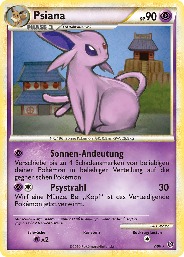 Psiana 2 — Unerschrocken (German Pokémon TCG card)