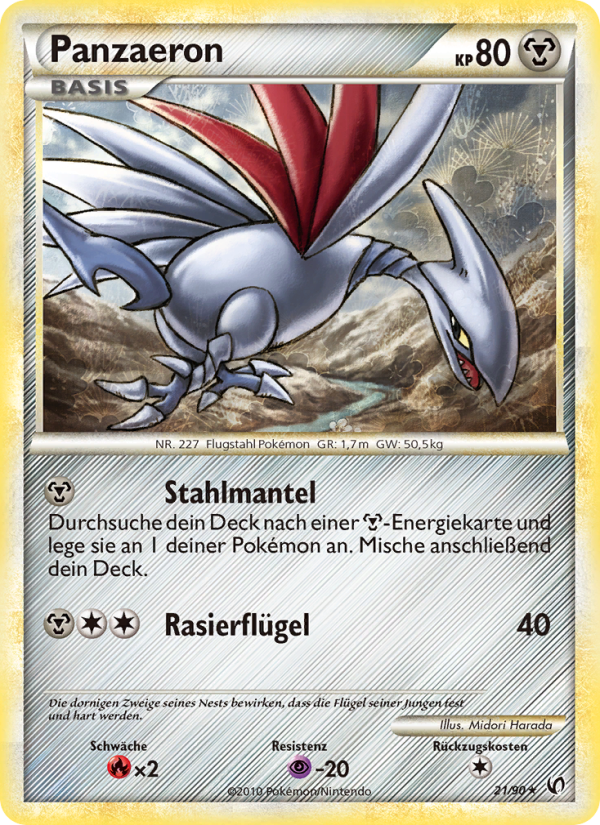 Panzaeron 21 — Unerschrocken (German Pokémon TCG card)