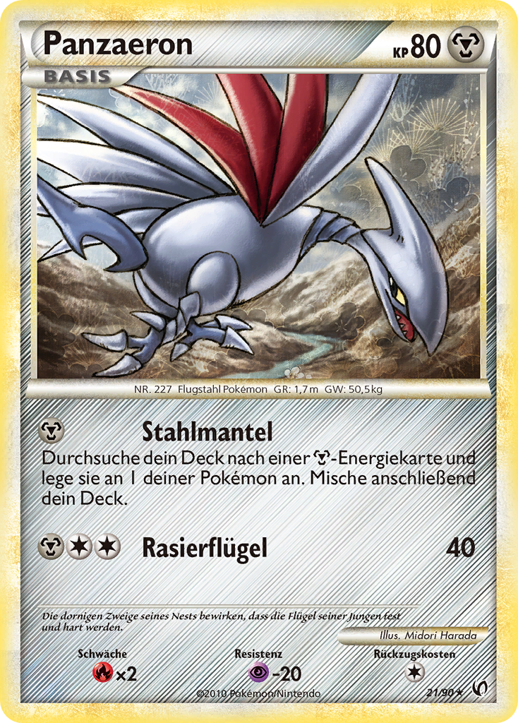Panzaeron 21 — Unerschrocken (German Pokémon TCG card)