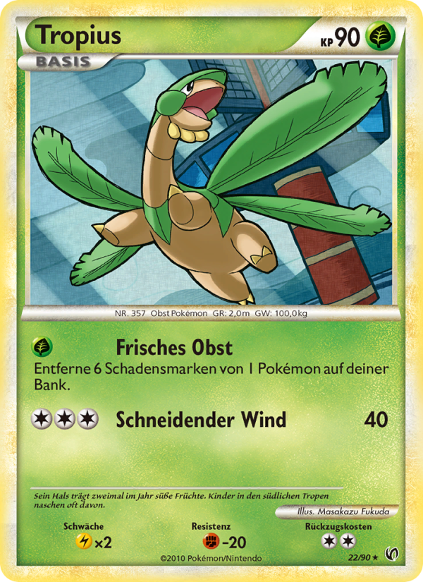 Tropius 22 — Unerschrocken (German Pokémon TCG card)
