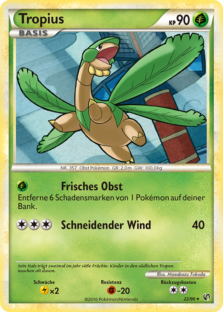 Tropius 22 — Unerschrocken (German Pokémon TCG card)