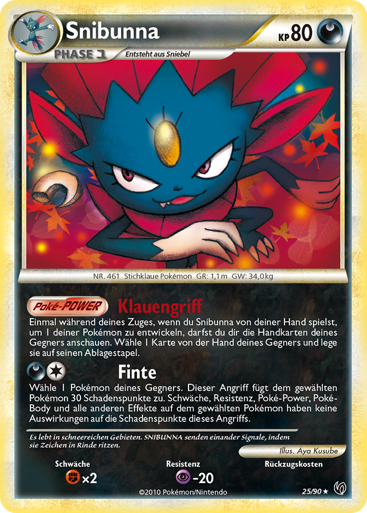 Snibunna 25 — Unerschrocken (German Pokémon TCG card)