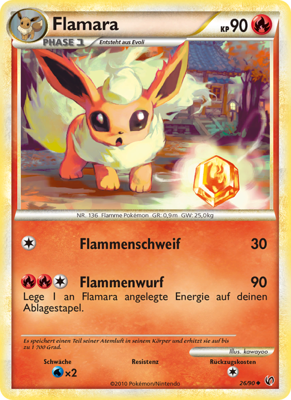 Flamara 26 — Unerschrocken (German Pokémon TCG card)