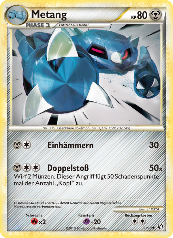 Metang 30 — Unerschrocken (German Pokémon TCG card)