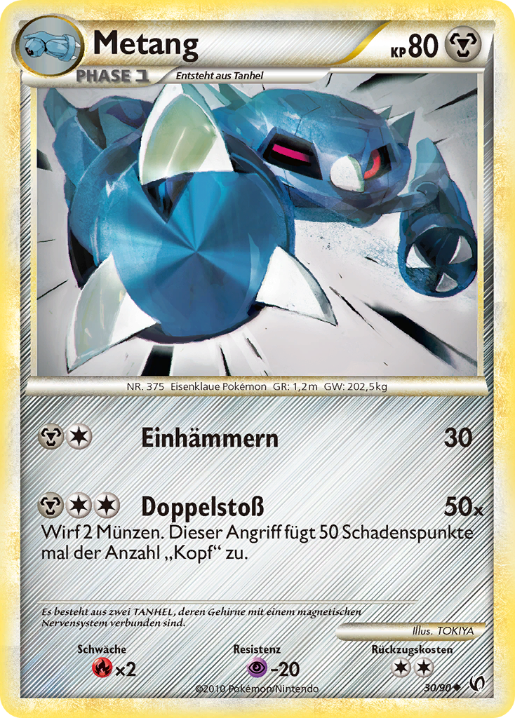 Metang 30 — Unerschrocken (German Pokémon TCG card)