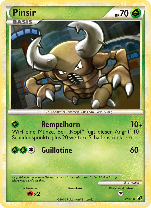 Pinsir 32 — Unerschrocken (German Pokémon TCG card)