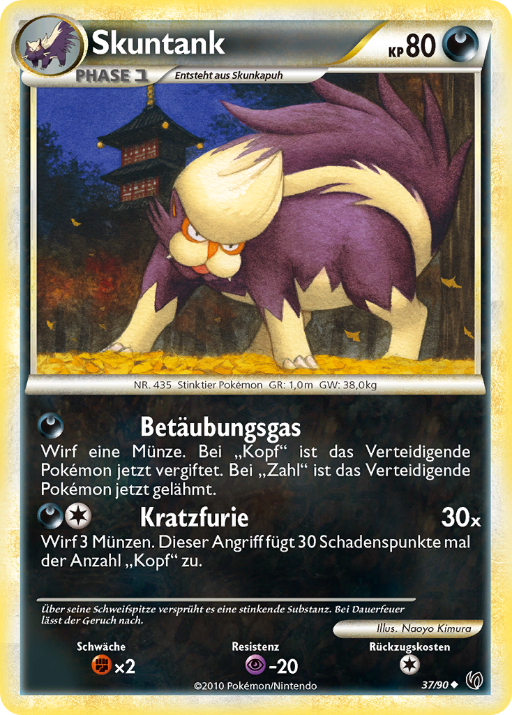 Skunktank 37 — Unerschrocken (German Pokémon TCG card)