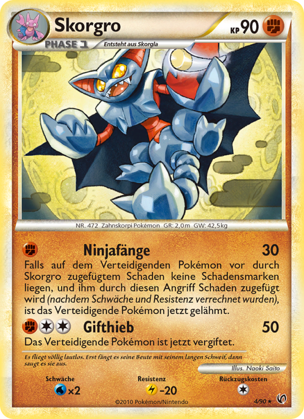 Skorgro 4 — Unerschrocken (German Pokémon TCG card)