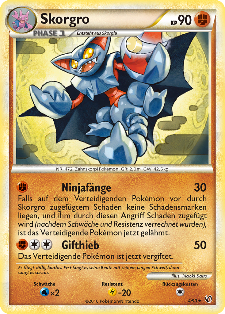 Skorgro 4 — Unerschrocken (German Pokémon TCG card)