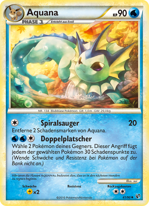 Aquana 41 — Unerschrocken (German Pokémon TCG card)