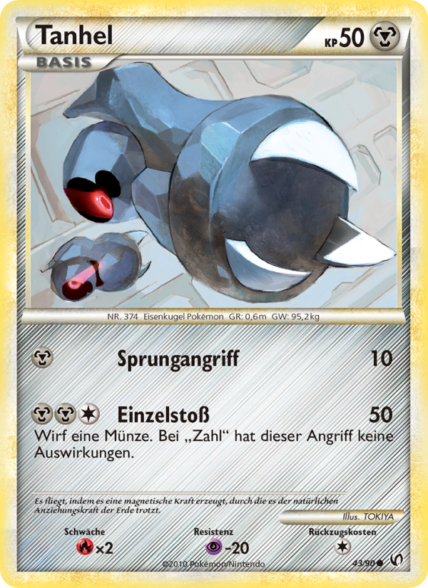 Tanhel 43 — Unerschrocken (German Pokémon TCG card)