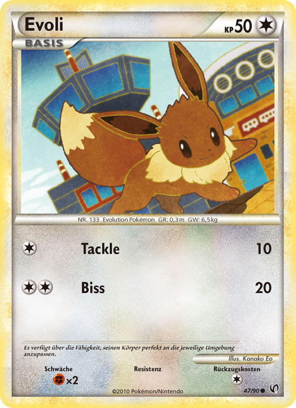 Evoli 47 — Unerschrocken (German Pokémon TCG card)