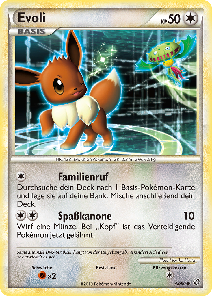 Evoli 48 — Unerschrocken (German Pokémon TCG card)