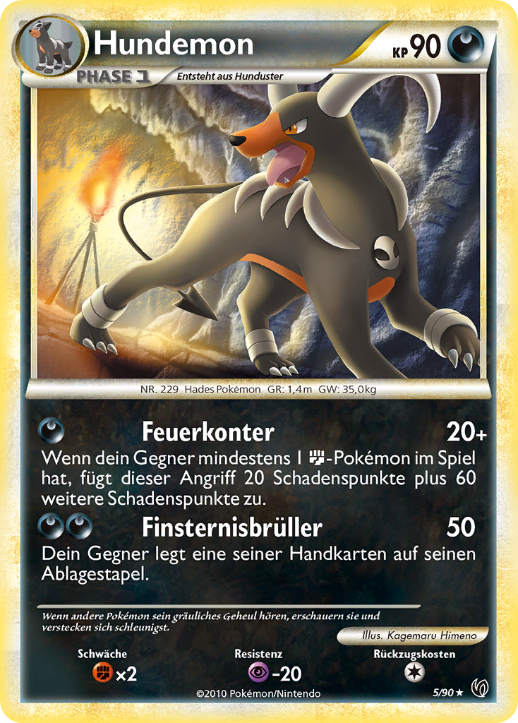 Hundemon 5 — Unerschrocken (German Pokémon TCG card)