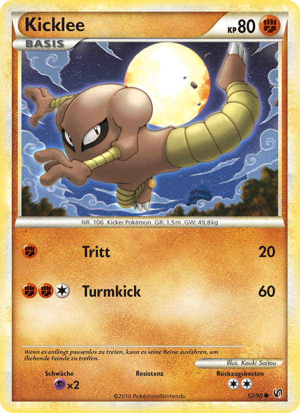 Kicklee 52 — Unerschrocken (German Pokémon TCG card)