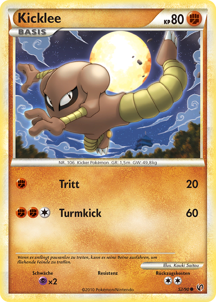 Kicklee 52 — Unerschrocken (German Pokémon TCG card)