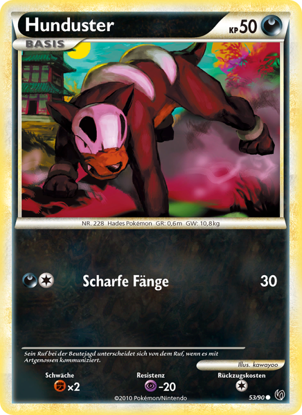 Hunduster 53 — Unerschrocken (German Pokémon TCG card)