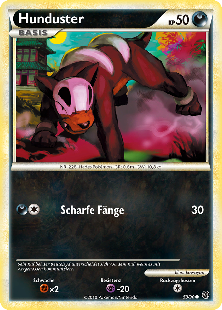 Hunduster 53 — Unerschrocken (German Pokémon TCG card)