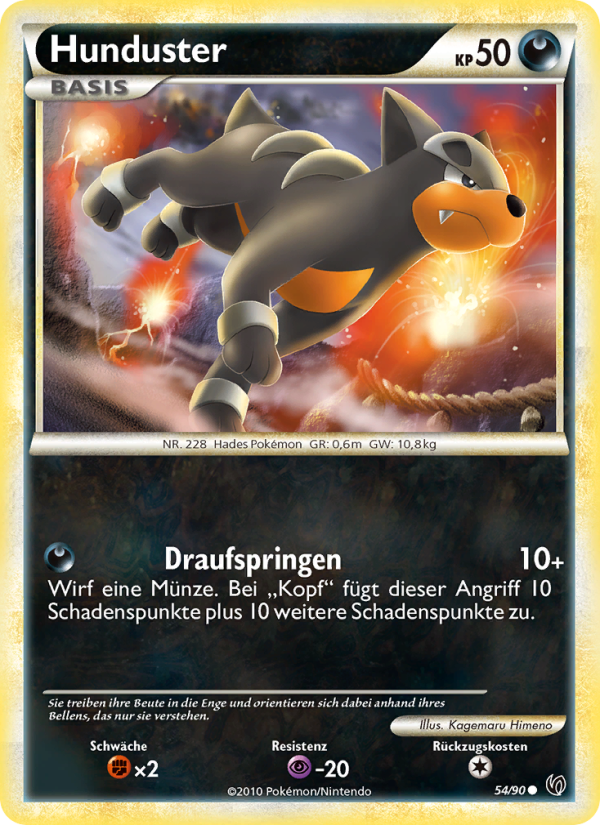 Hunduster 54 — Unerschrocken (German Pokémon TCG card)