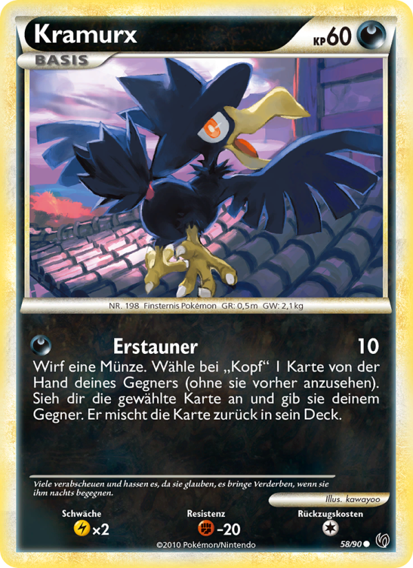Kramurx 58 — Unerschrocken (German Pokémon TCG card)