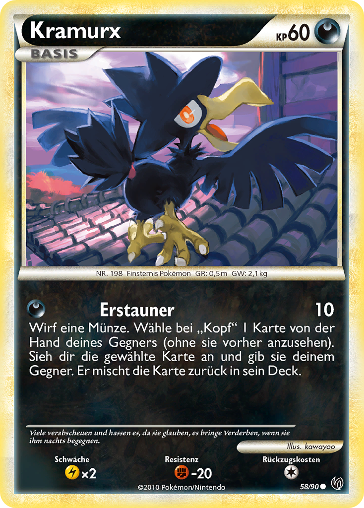 Kramurx 58 — Unerschrocken (German Pokémon TCG card)