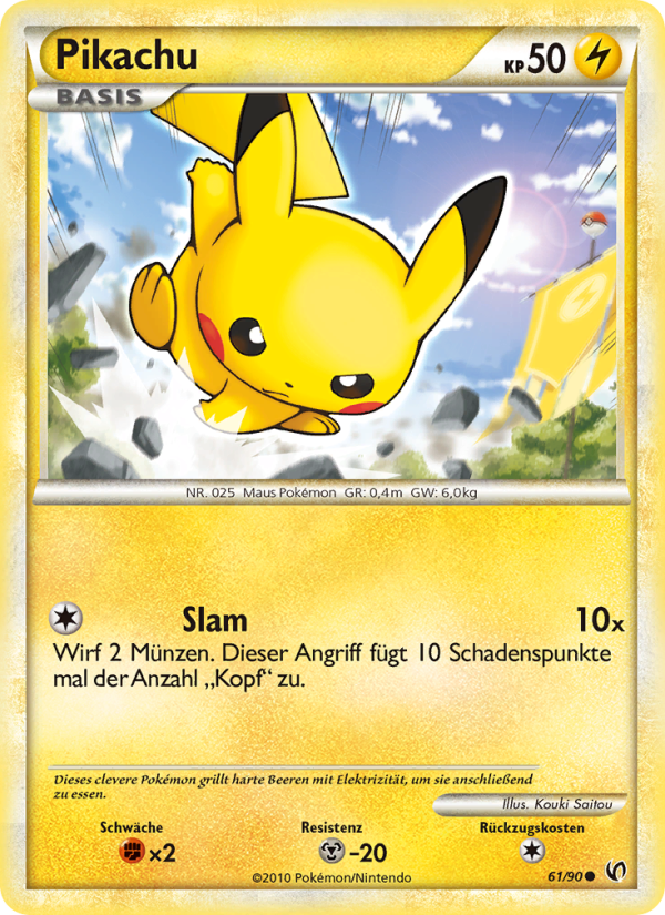 Pikachu 61 — Unerschrocken (German Pokémon TCG card)