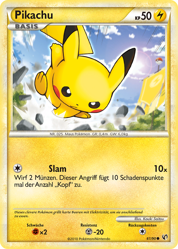 Pikachu 61 — Unerschrocken (German Pokémon TCG card)