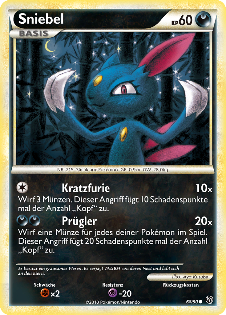 Sniebel 68 — Unerschrocken (German Pokémon TCG card)