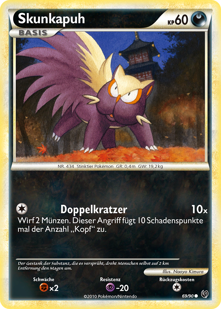 Skunkapuh 69 — Unerschrocken (German Pokémon TCG card)
