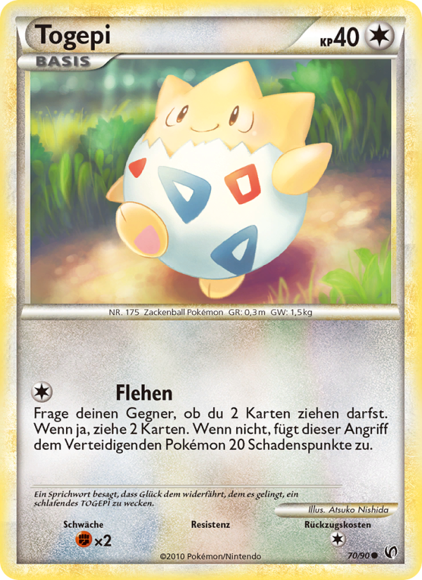 Togepi 70 — Unerschrocken (German Pokémon TCG card)