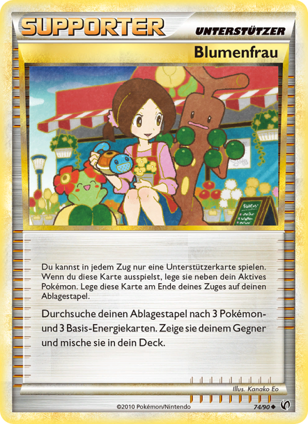 Blumenfrau 74 — Unerschrocken (German Pokémon TCG card)